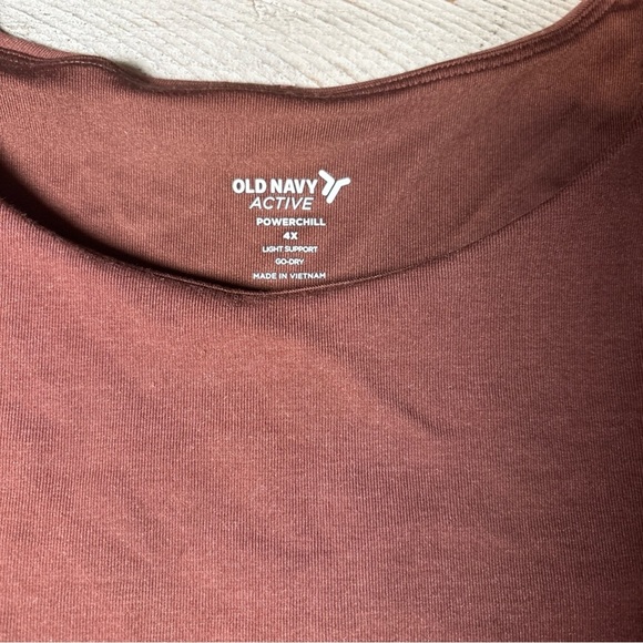 Old Navy Active Powerchill Light Support Padded Bra Go Dry Rust  4X - Picture 5 of 14